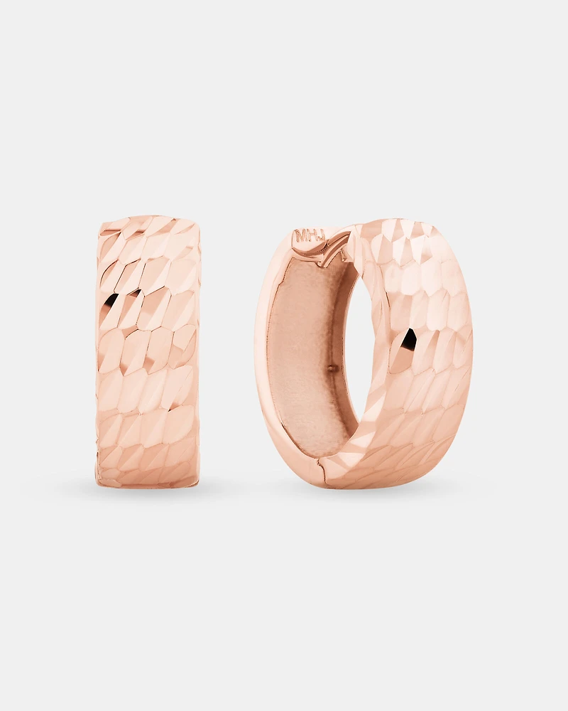 11mm Huggie Earrings 10kt Rose Gold