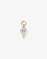 Kite Cut Earring Charm with 0.33 Carat TW of Laboratory-Grown Diamond in 10kt Yellow Gold