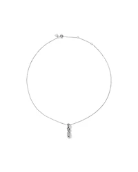 Vertical Sliding Knot Pendant Necklace in Sterling Silver