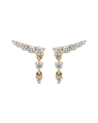 0.50 Carat TW of Laboratory-Grown Diamond Ear Climbers in 10kt Yellow Gold
