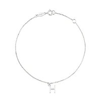 Bracelet à initiale « H » en argent