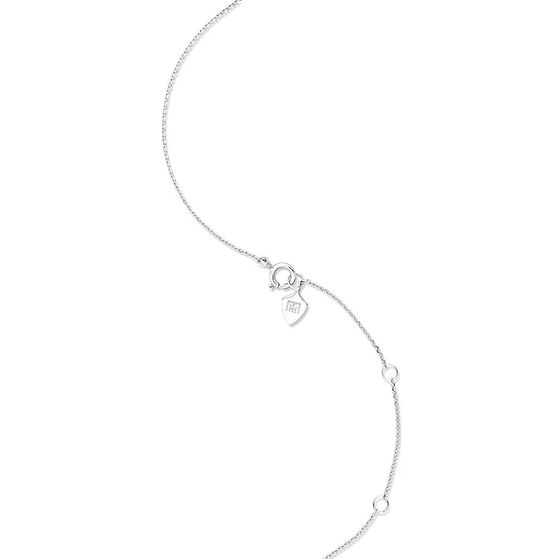Pendentif Coeur Pavé avec 0,39 Carat TW de Diamants en Or Blanc 10kt