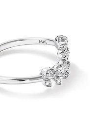 Bague de vigne ouverte en zircone cubique en argent sterling