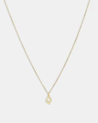 Q Initial Pendant in 10kt Yellow Gold