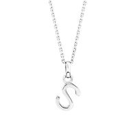 "S" Initial Pendant in Sterling Silver