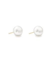 Boucles d’oreilles à perles d’eau douce cultivées bouton 10,5–11 mm en or jaune 10 carats