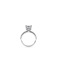 3.50 Carat TW Emerald Cut Laboratory-Grown Diamond Engagement Ring in 18kt White Gold
