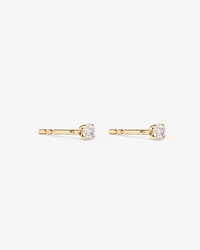 0.15 Carat TW Diamond Round Brilliant Mini Solitaire Stud Earrings 10kt Yellow Gold