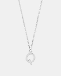 "Q" Initial Pendant in Sterling Silver