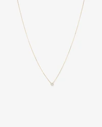Pendentif rond TW à lunette brillante de 0,25 carat en or jaune 18 carats