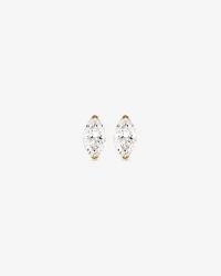 0.60 Carat TW Marquise Cut Solitaire Laboratory-Grown Diamond Stud Earrings in 10kt Yellow Gold