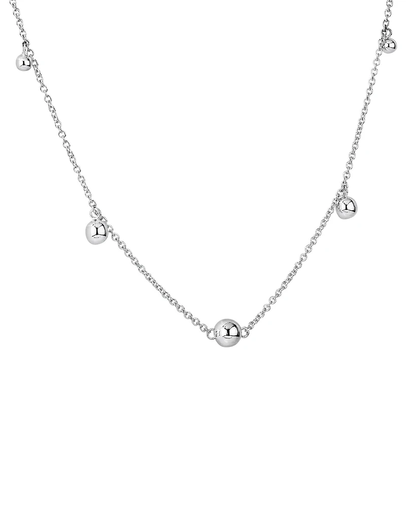 Collier à perles en argent sterling de 60 cm