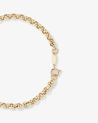 Bracelet à chaîne belcher en or jaune 10 K de 19 cm, largeur de 4 à 4,5 mm