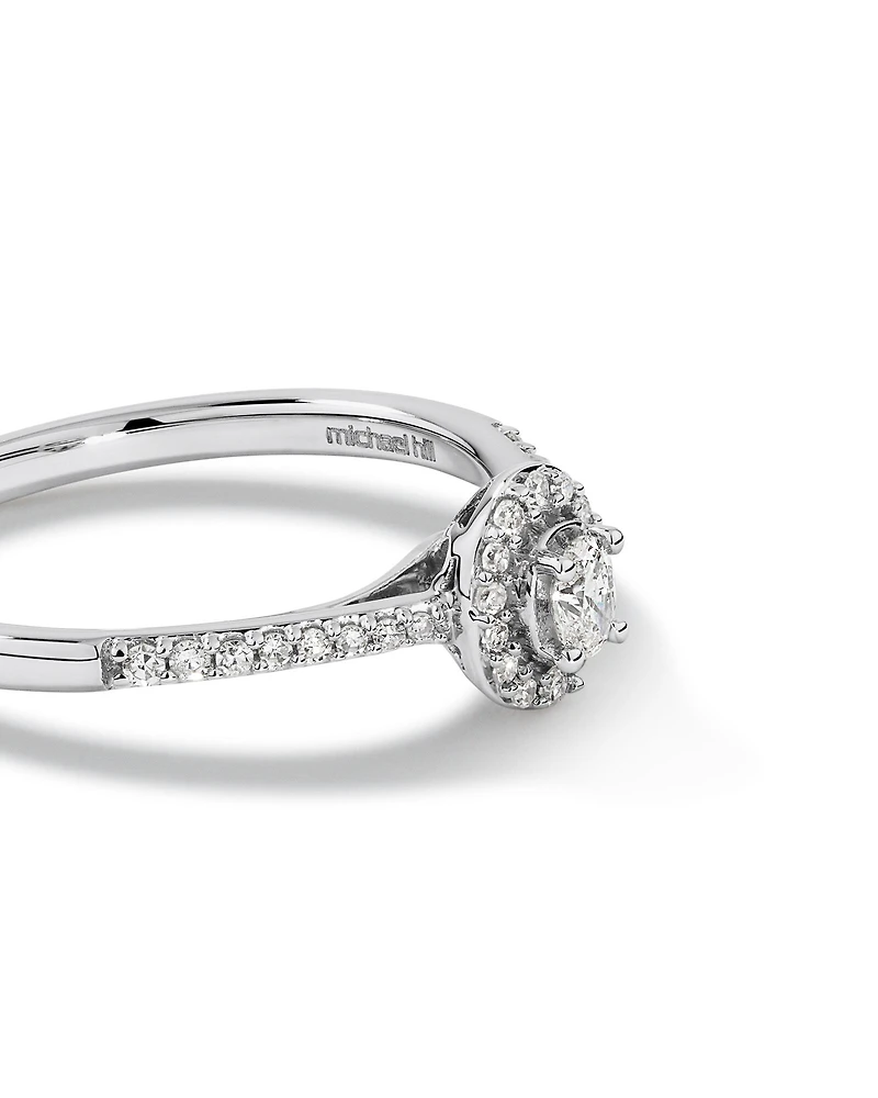 Engagement Ring with .20TW of Diamonds in 10k White Gold