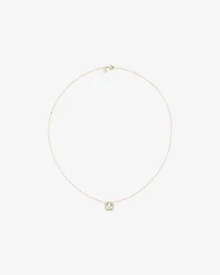 Collier Pendentif Halo Avec Pierre Précieuse Améthyste Verte Taille Coussin Et 0,15 Carat Pt De Diamants En Or Jaune 10 Ct