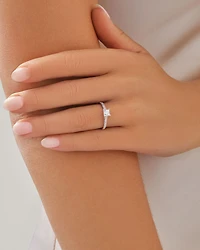 Engagement Ring with 0.78 Carat TW Diamonds in 14kt White Gold