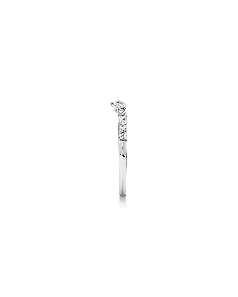 Bague de mariage avec 0,25 carat TW de diamants en or blanc 14kt