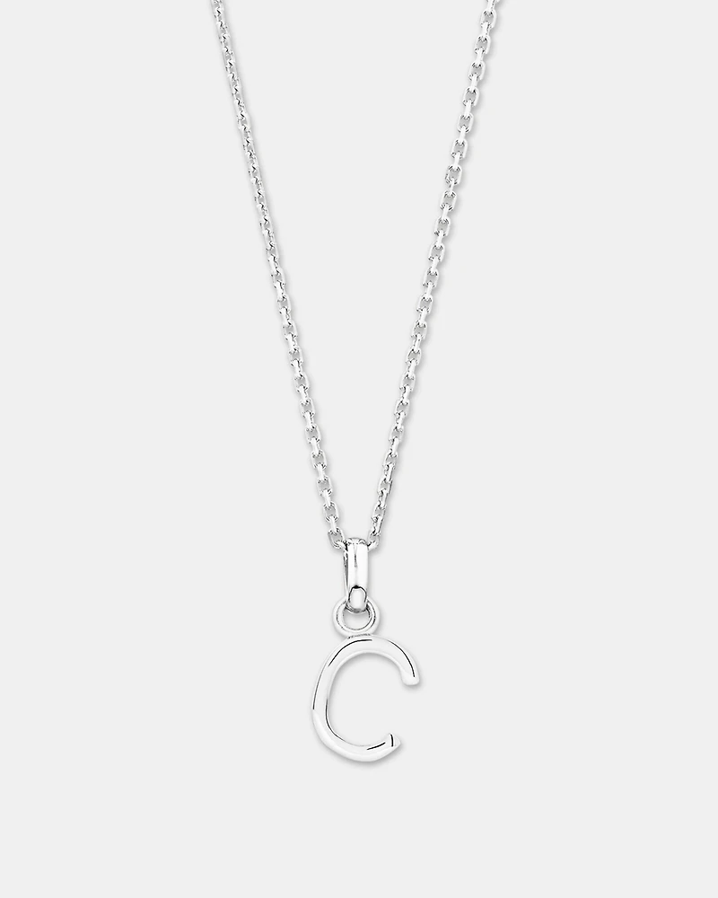Pendentif « C » en argent sterling