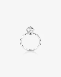 Bague de fiançailles à halo avec pierre taille en poire Sir Michael Hill Designer Fashion en or blanc 18 K avec diamants totalisant 1,36 ct
