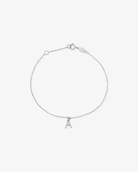 19cm (7.5") A Initial Bracelet in Sterling Silver
