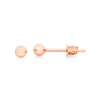 Boutons d'oreilles à bille de 3 mm en or rose 10 K