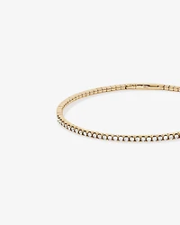 0.68 Carat TW Diamond Row Flex Bangle in 10kt Yellow Gold