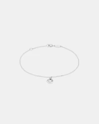 Bracelet à initiale « D » en argent