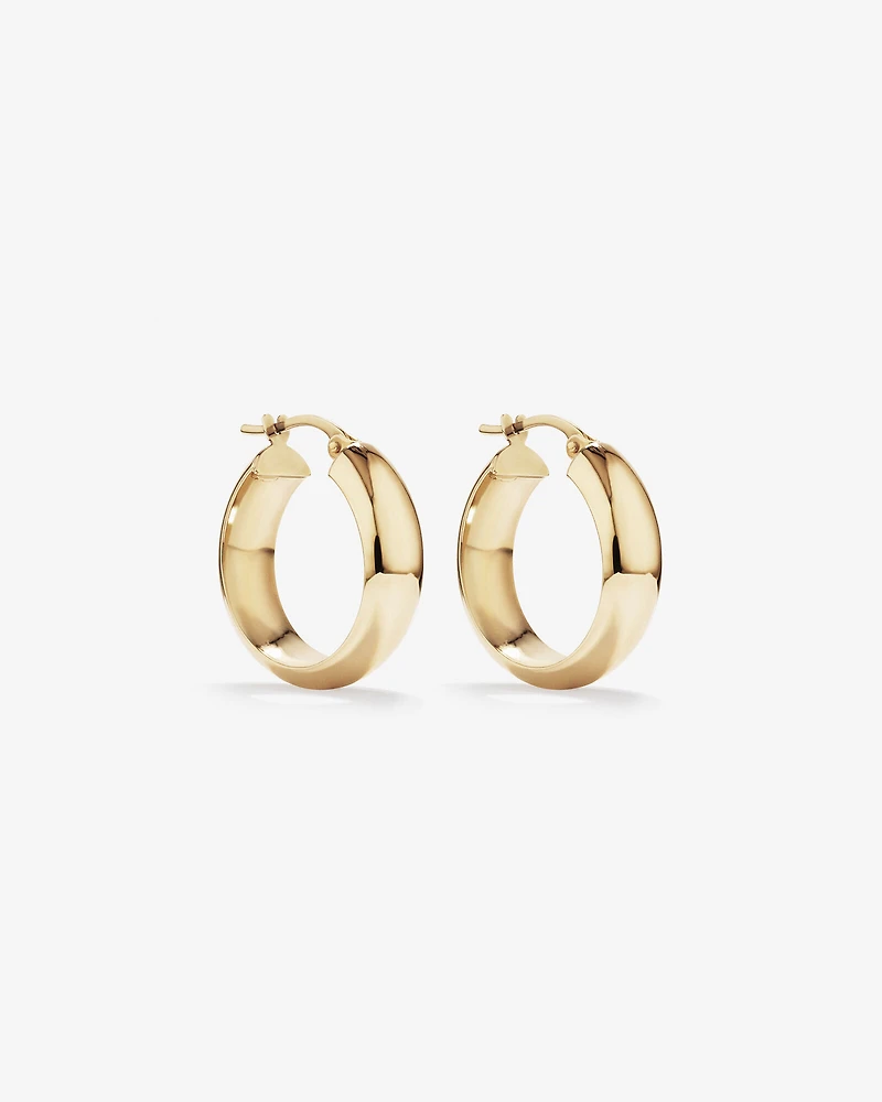 15mm Hoop Earrings 10kt Yellow Gold