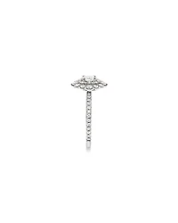 1.04 Carat TW Oval Cut Diamond Fancy Halo Engagement Ring in 14kt White Gold