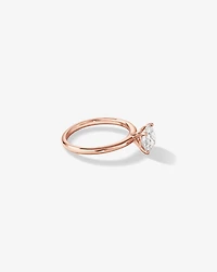 Bague de fiançailles solitaire ronde en diamant brillant de laboratoire TW de 1,50 carat en or rose 14 carats