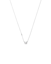 50cm (19.6") Butterfly Necklace with Cubic Zirconia in Sterling Silver
