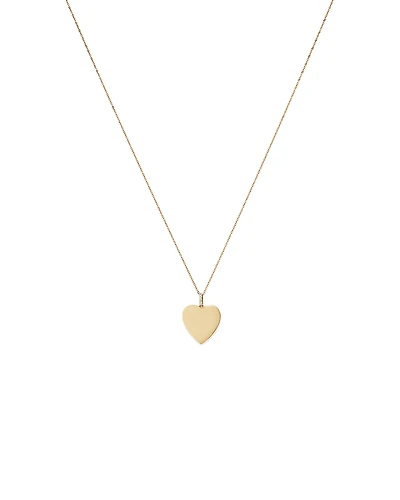 Diamond Accent Engravable Heart Pendant in 10kt Yellow Gold