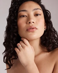 Bague de fiançailles à double anneau en or jaune 14 carats, taille émeraude East West de 1,88 carat, poids total