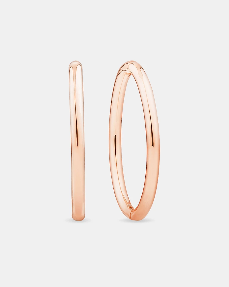Dormeuses de 12 mm en or rose 10 K