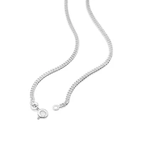 Chaîne à maillons gourmette en argent sterling de 55 cm, largeur de 1,5 ou 2 cm