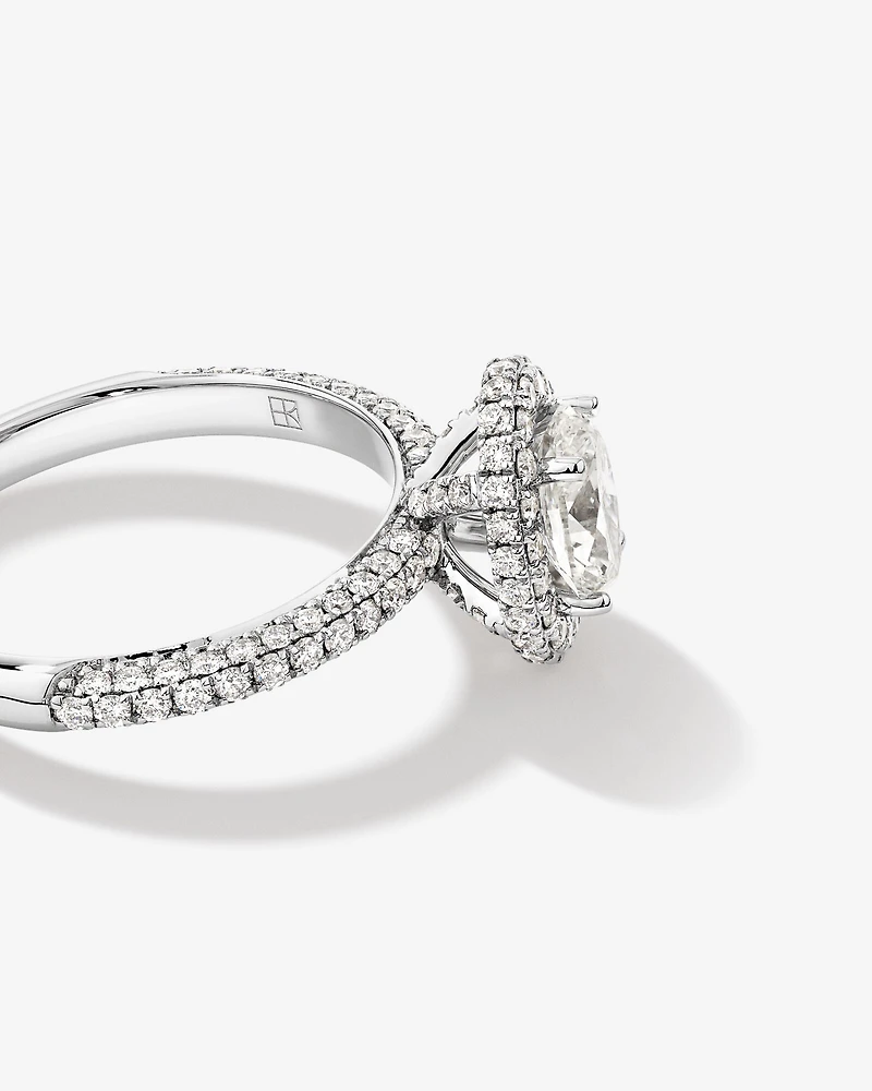 Bague de fiançailles TW de 1,65 carat en platine