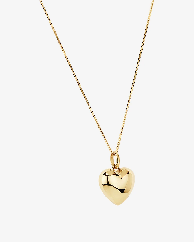 Petit pendentif de cœur en relief en or jaune 10 K