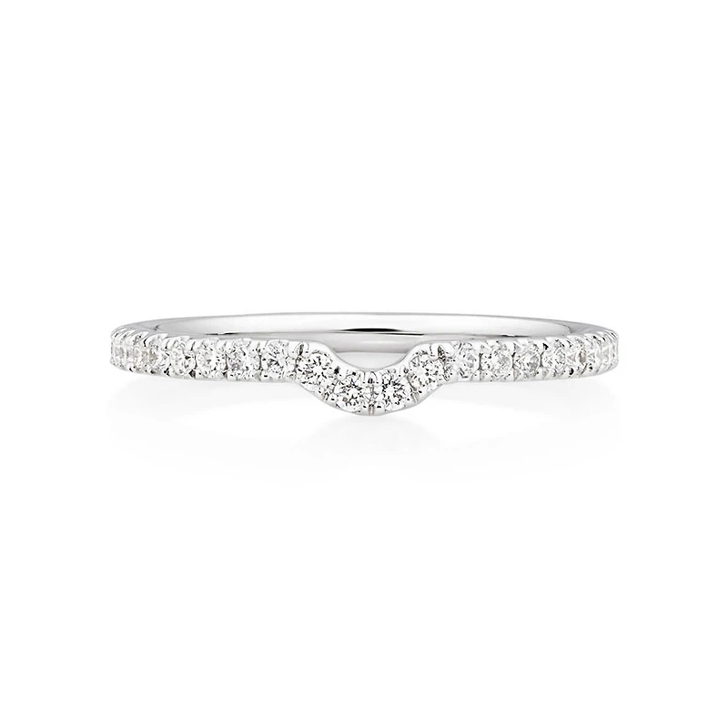 Alliance en or blanc 18 K à diamants totalisant 0,28 ct Sir Michael Hill Designer
