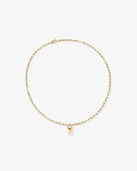 Signature Lock Necklace in 10kt Yellow Gold