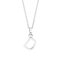 "D" Initial Pendant in Sterling Silver
