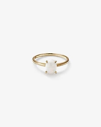 Bague à solitaire en or jaune 10 K avec opale