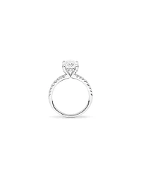3.50 Carat TW Oval Cut Laboratory-Grown Diamond Engagement Ring in 18kt White Gold