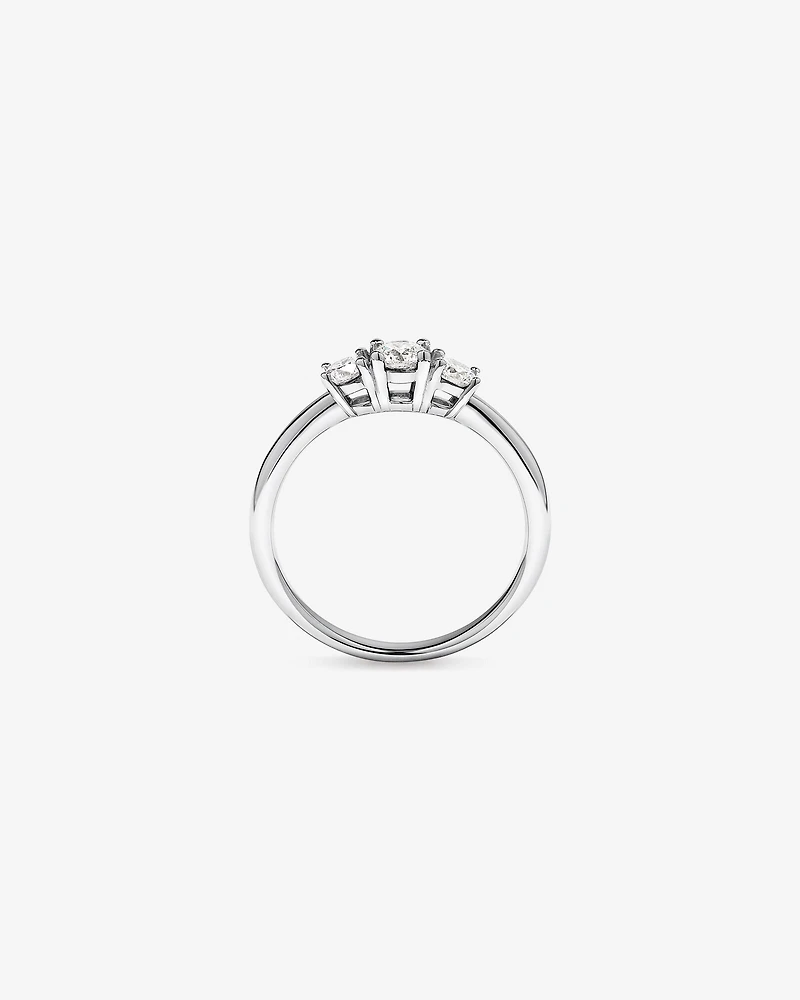 0.50 Carat TW 3 Stone Signature 101 Diamond Ring in 14kt White Gold