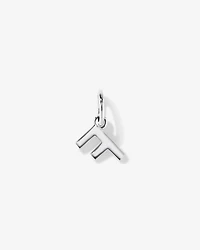Letter F Initial Pendant in Sterling Silver
