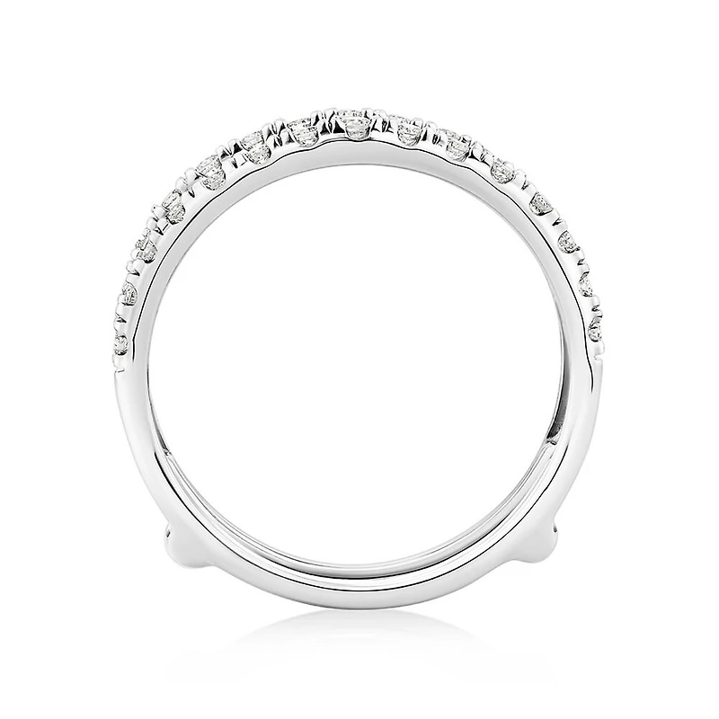 Bague amplificatrice avec 0,25 carat TW de diamants en or blanc 14kt