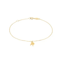 19cm (7.5") R Initial Bracelet in 10kt Yellow Gold