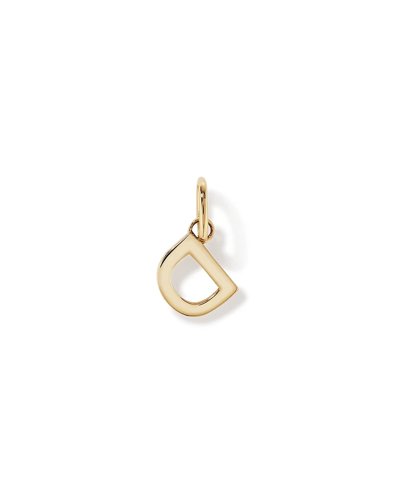 Pendentif initiale "D" en or jaune 10 carats