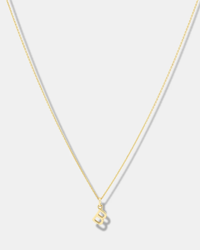Pendentif « B » en or jaune 10 K
