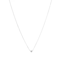 Mini Heart Necklace with .004TW of Diamonds in Silver