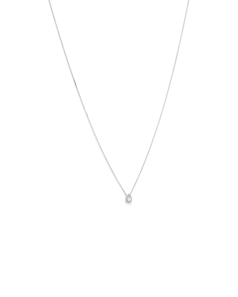 Pendentif halo poire de 0,23 carat TW en diamant en or blanc 10kt